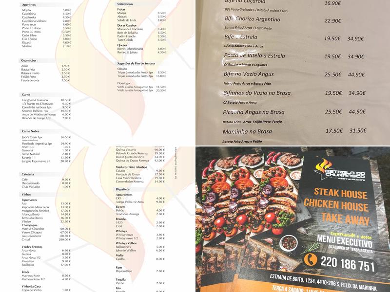 Estrela do Churrasco Menu