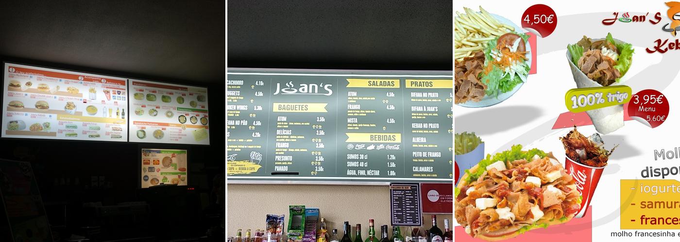 Joan's Take Away Menu
