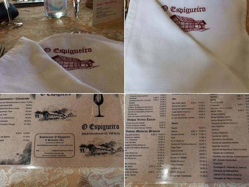 O Espigueiro Menu