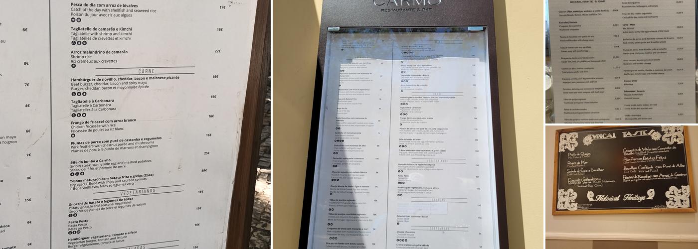 Carmo (Carmo Restaurant & Bar) Menu