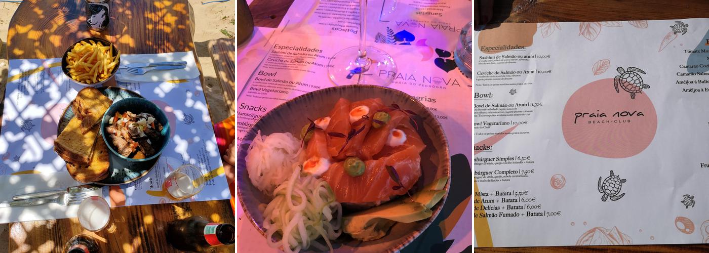 Esplanada Praia Nova Menu