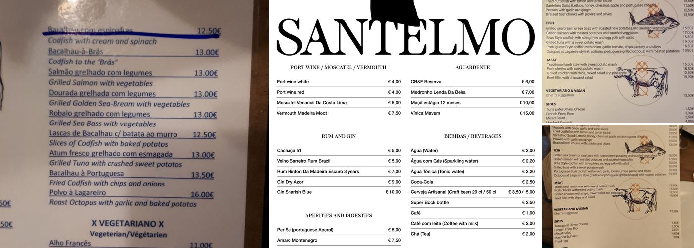 Santelmo Menu