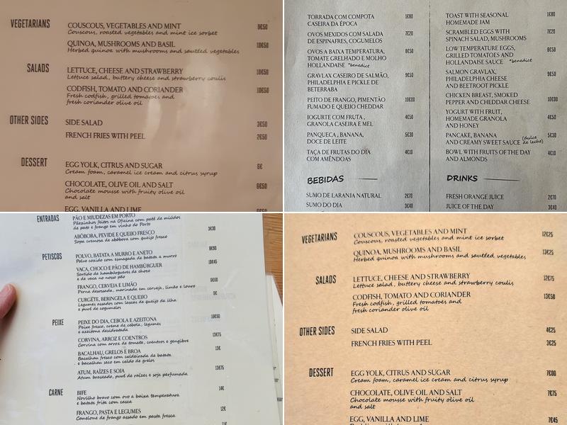 Oficina do Duque Menu