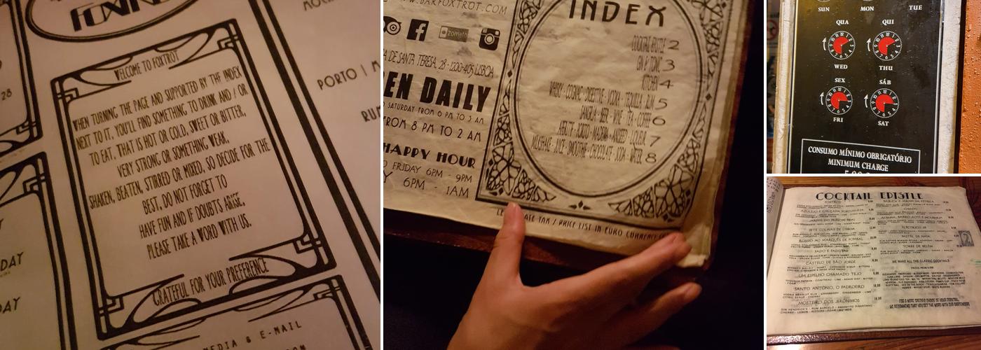 Foxtrot Menu