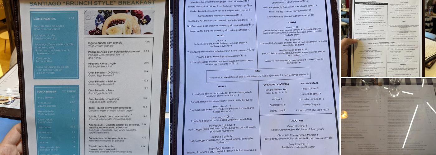 Audrey´s Menu