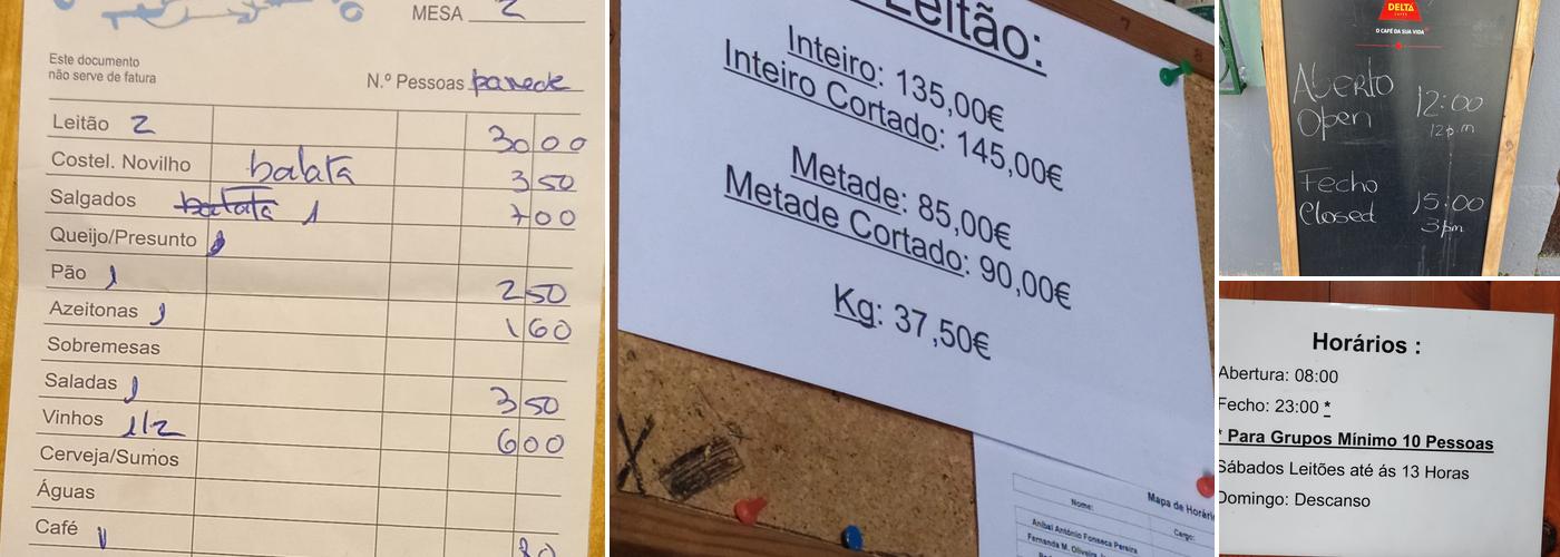 Bota Feijão Menu