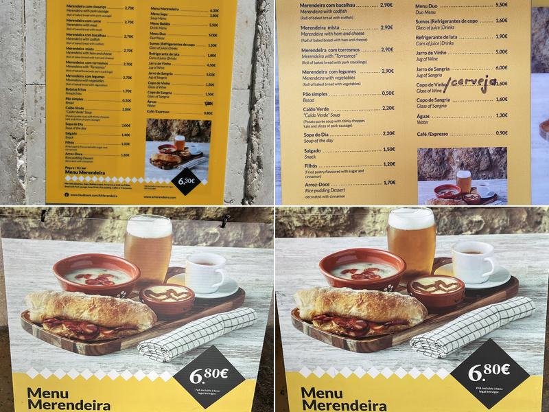 A Merendeira Menu