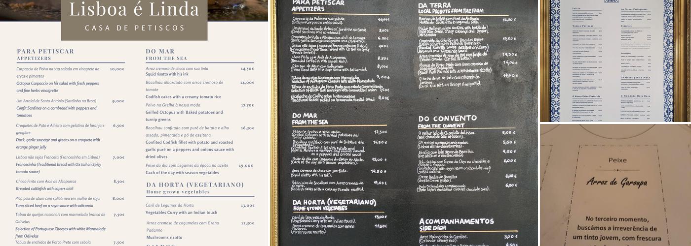Lisboa é Linda Menu