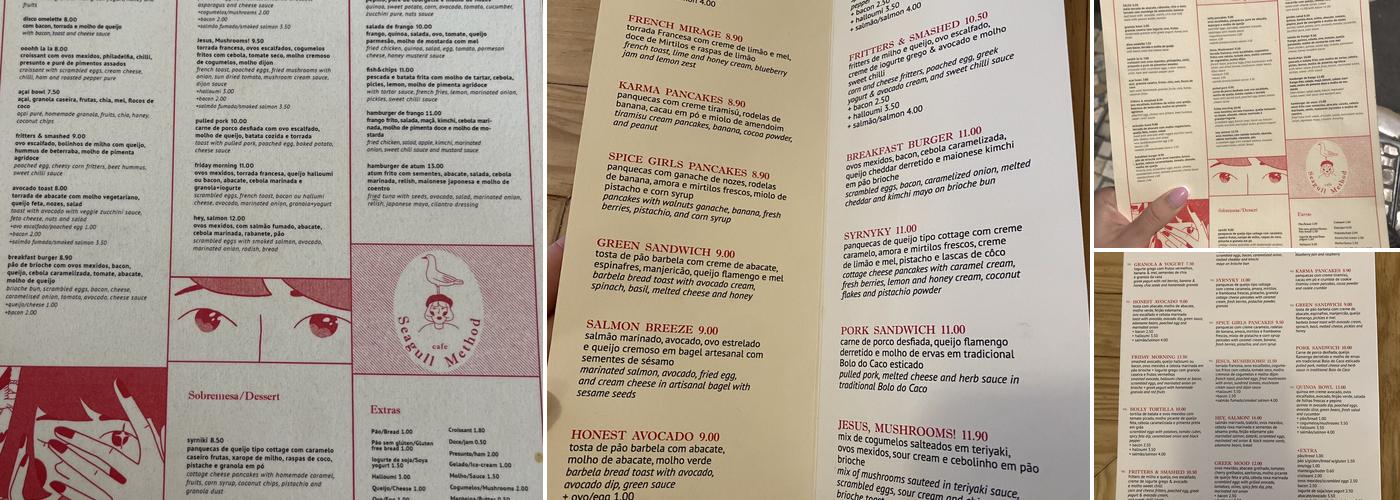 Seagull Method cafe • Brunch cafe (Seagull Method) Menu