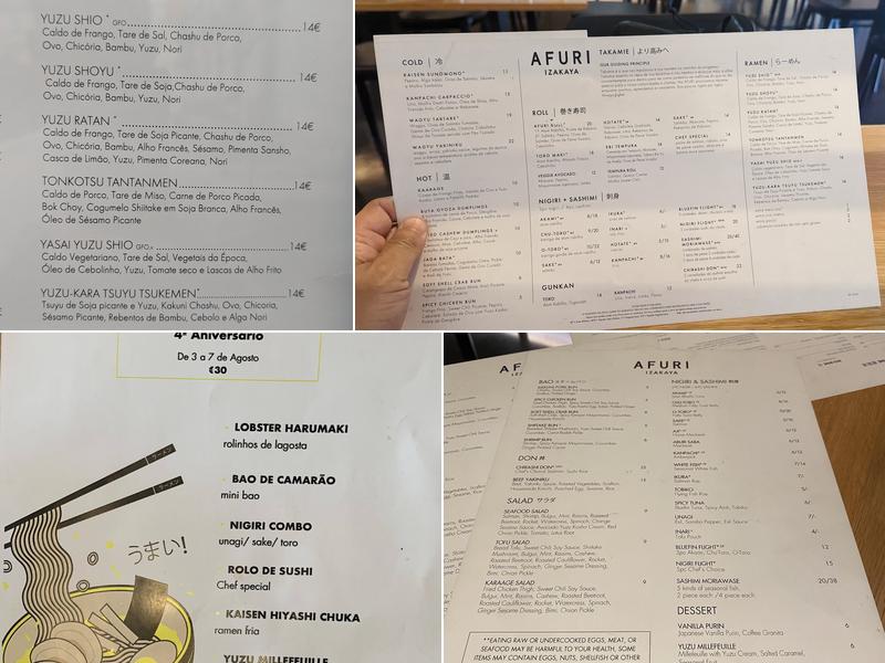 Afuri Menu