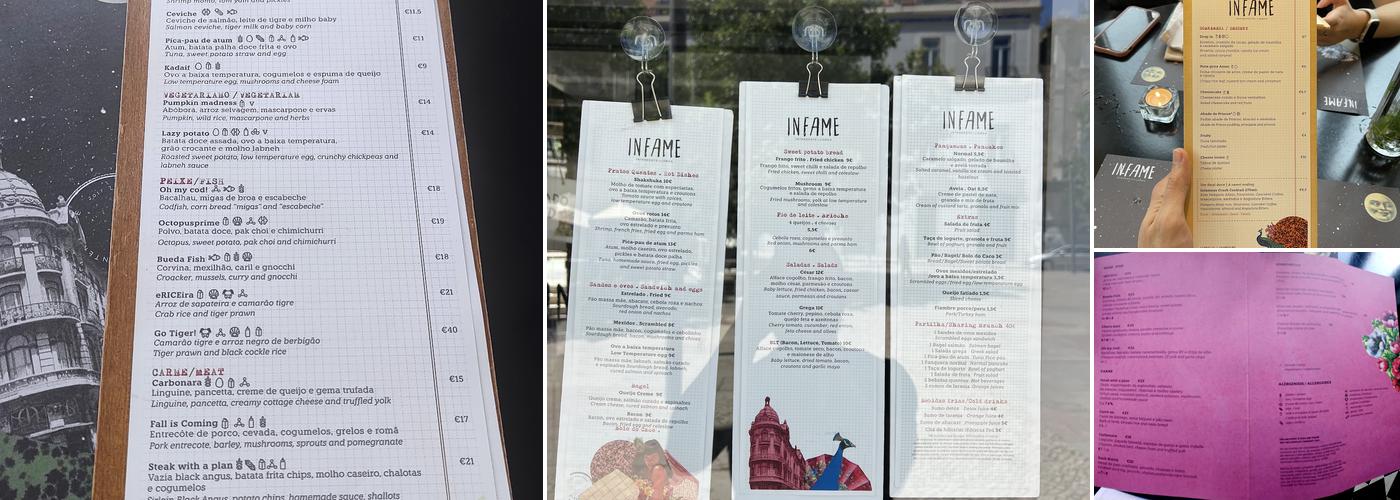 Infame Lisboa Menu