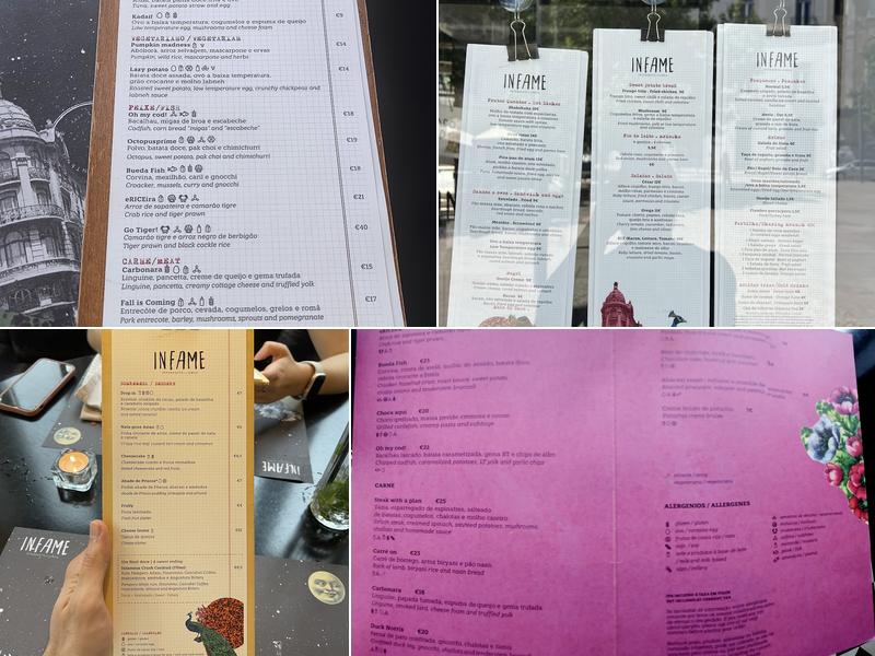Infame Lisboa Menu