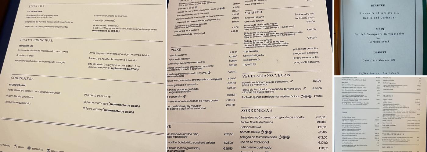 Cervejaria Liberdade Menu