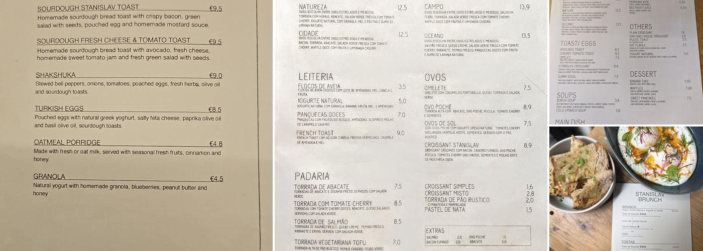 STANISLAV BRUNCH Menu