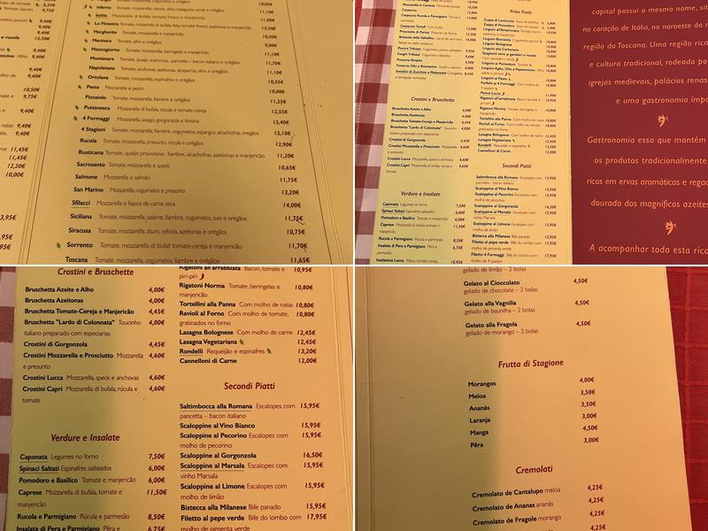 Lucca Menu