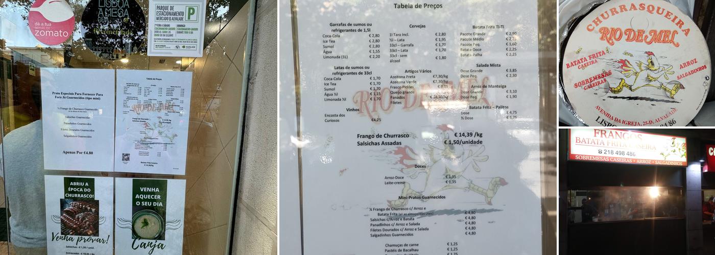 Rio de Mel Menu