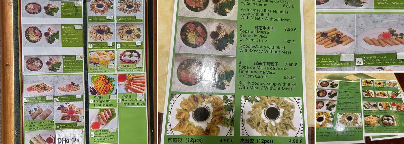 Pho Pu Menu