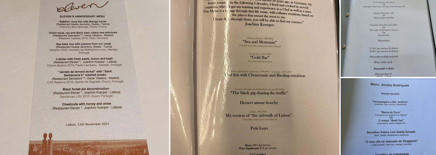 Eleven Menu