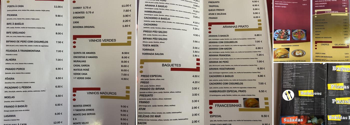 The Café @ Basilio Vila Verde (O Basilio) Menu