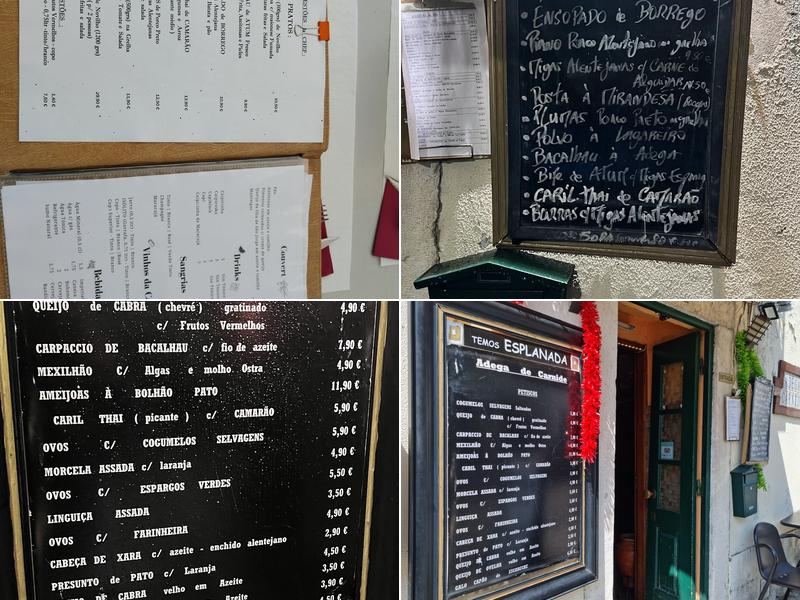 Adega de Carnide Menu