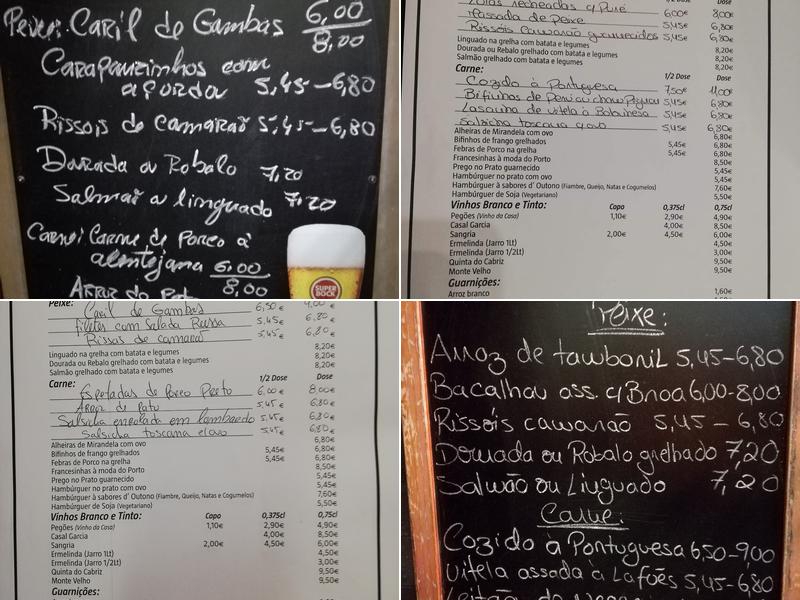 Sabores d'Outono Menu