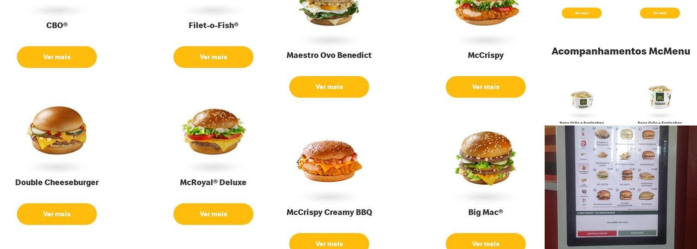 McDonald's Vasco da Gama Menu