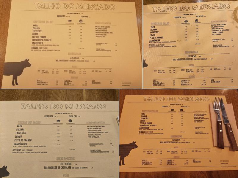 Talho do Mercado Menu