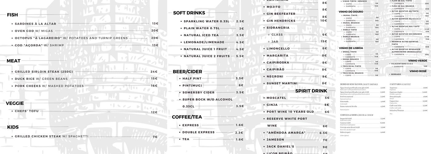 Altar Menu