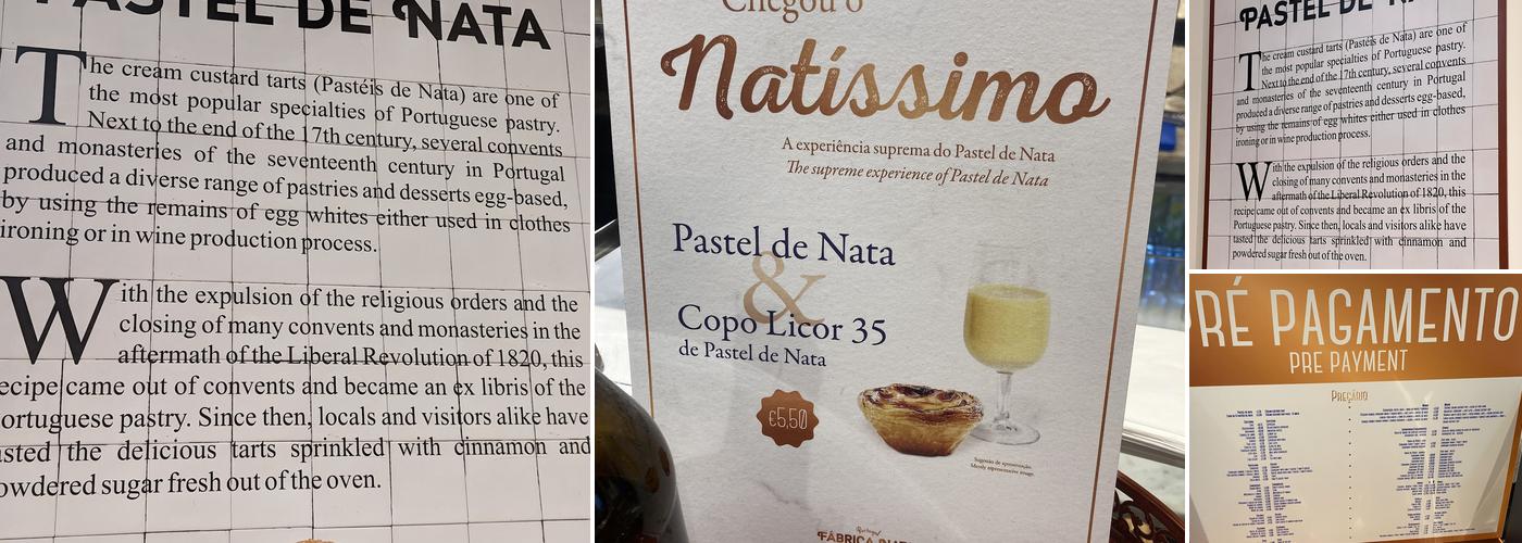 Fábrica da Nata (Fábrica da Nata (Rua Augusta)) Menu