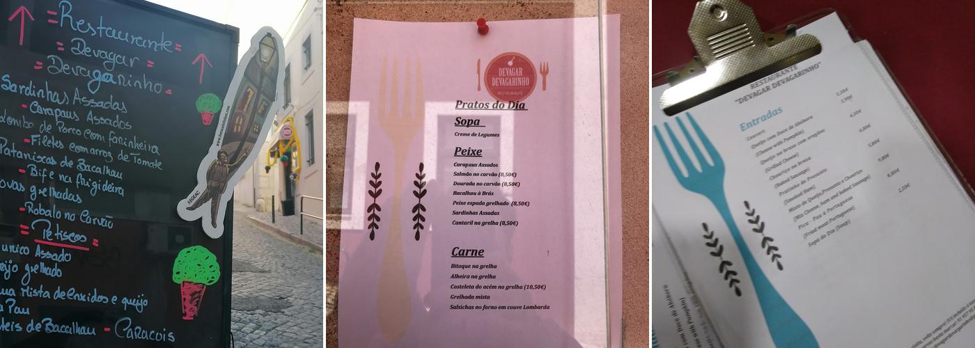 Devagar Devagarinho Menu