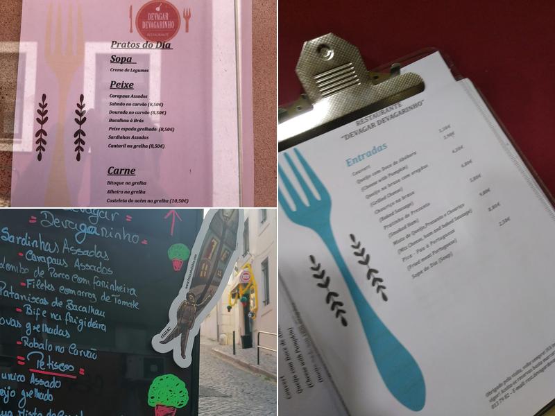 Devagar Devagarinho Menu