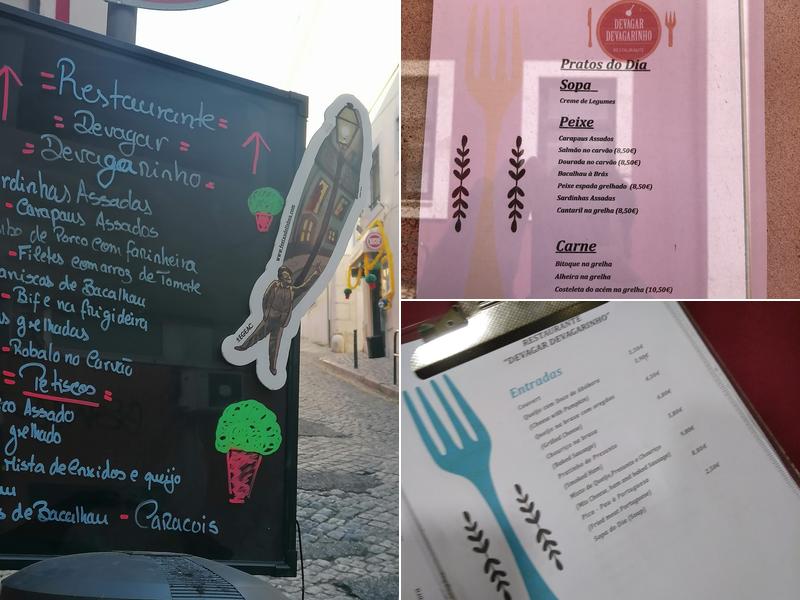 Devagar Devagarinho Menu