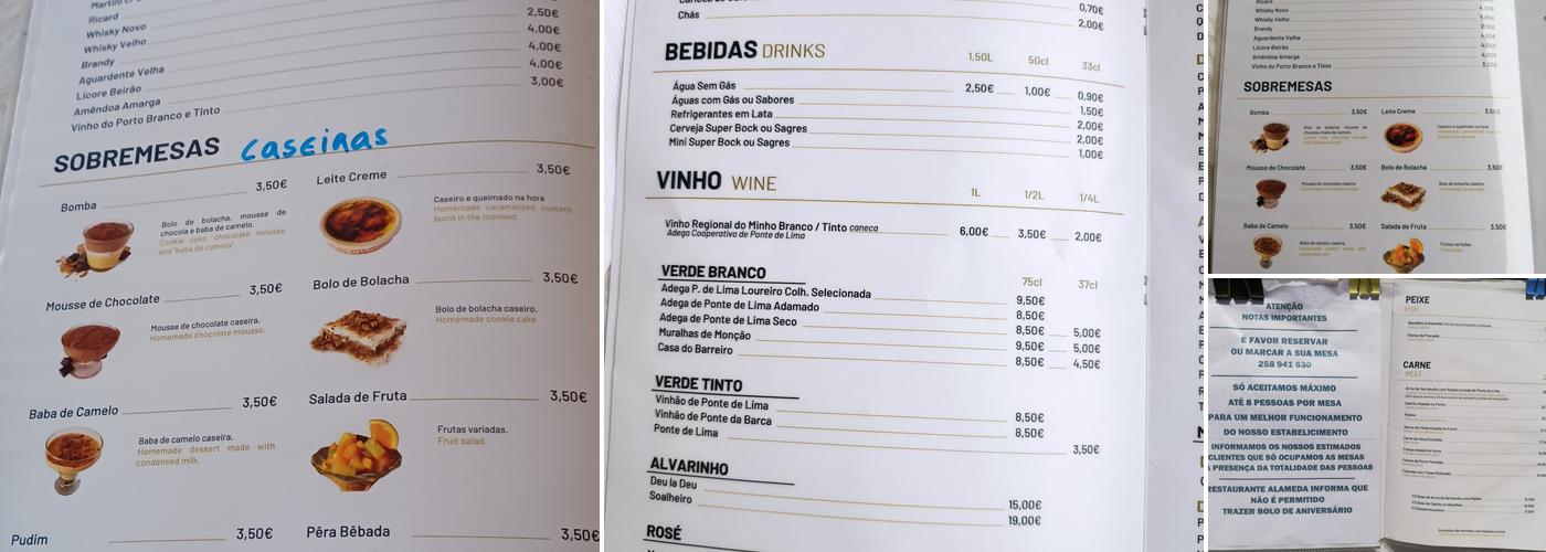 Alameda Menu