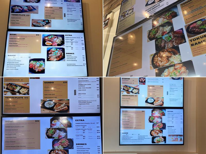 Tenmii Japanese Eatery Menu