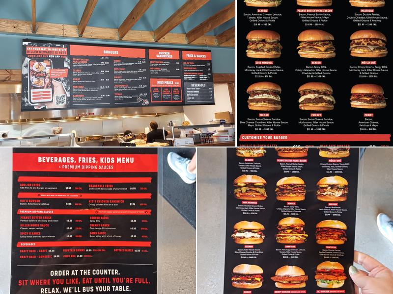 Killer Burger Medford Menu