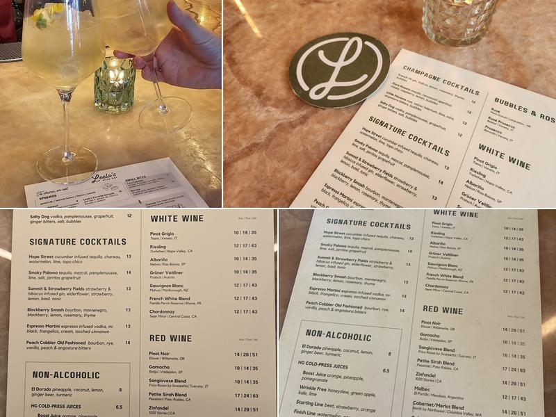 Leela's Wine Bar - Uptown Menu
