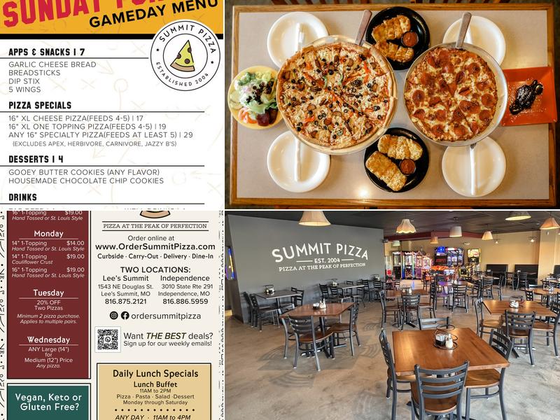 Summit Pizza Menu