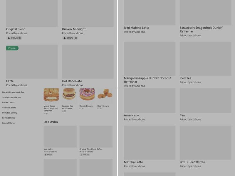 Dunkin Menu