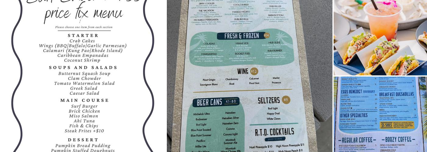 Surf Shack Menu