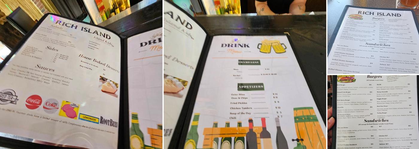 Rich Island Menu