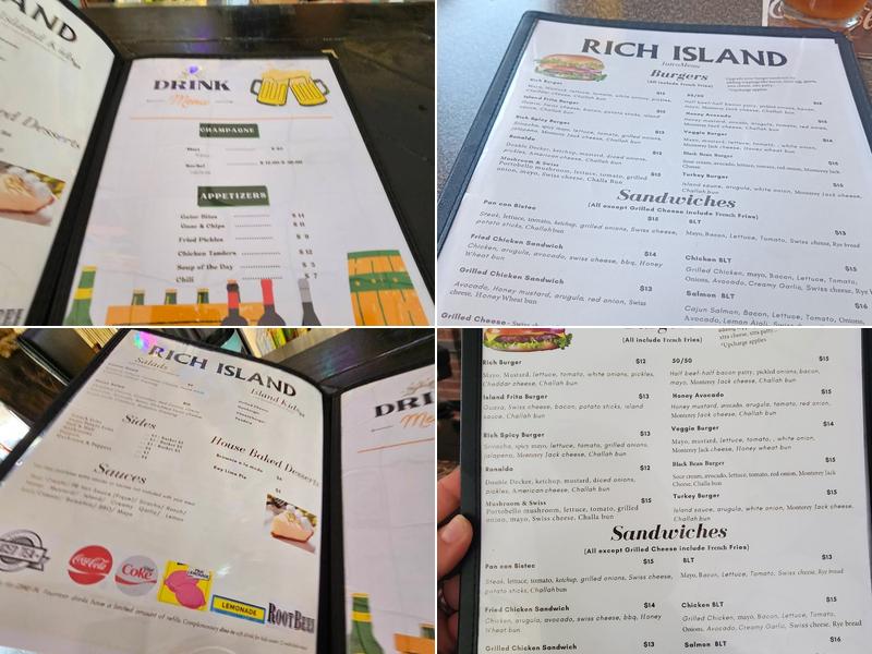 Rich Island Menu