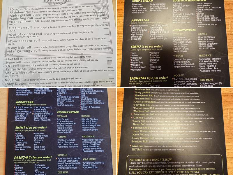 Sushi Kingdom Madison Menu