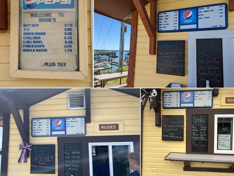 Rosie's Hot Dogs Menu