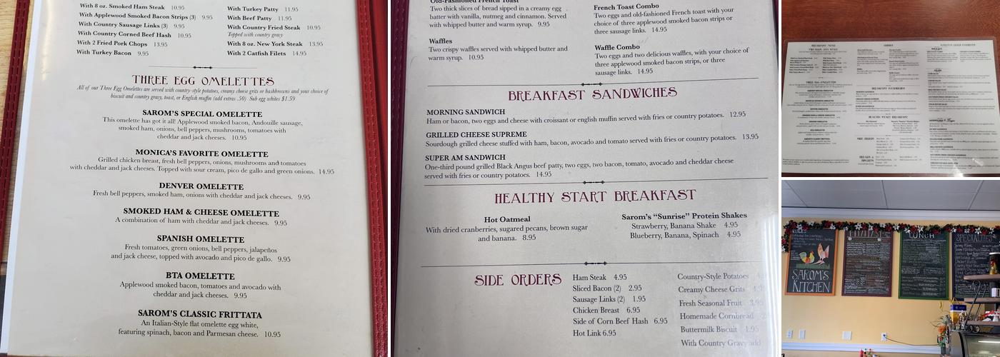 Sarom's Southern Kitchen Menu