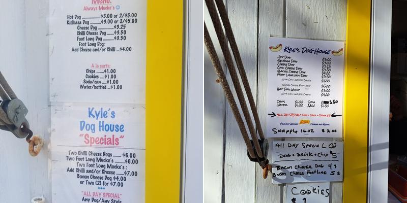 Kyle's Doghouse Menu