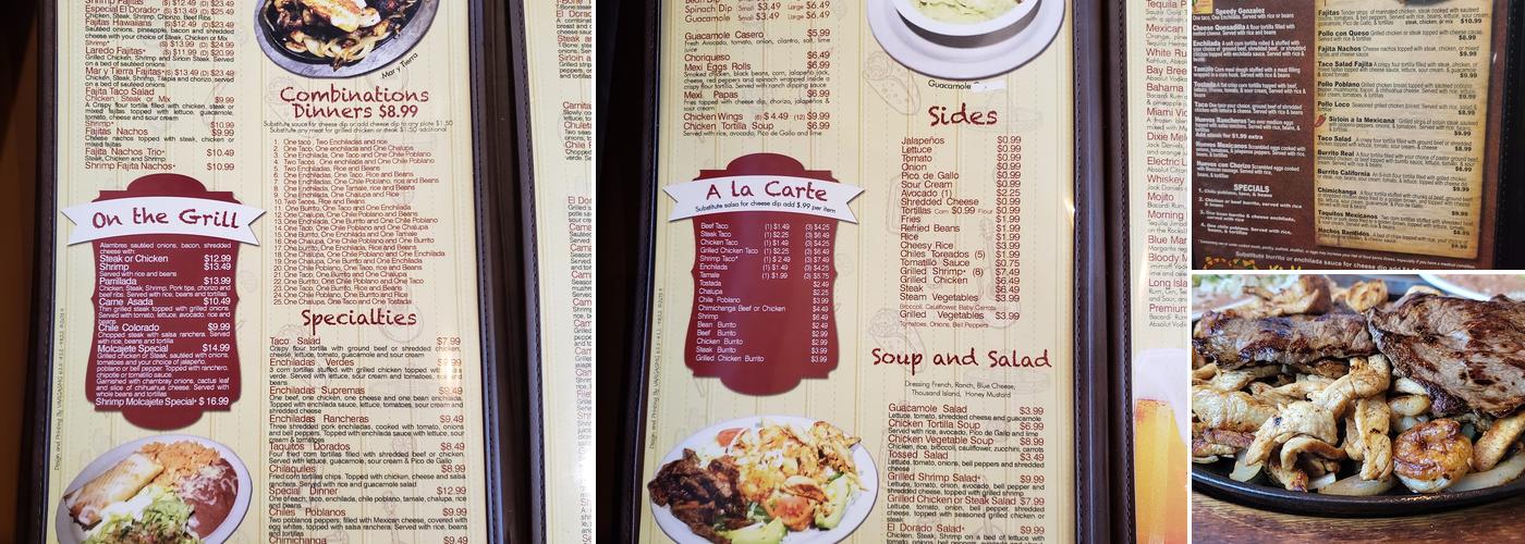 El Dorado Mexican Restaurant Menu