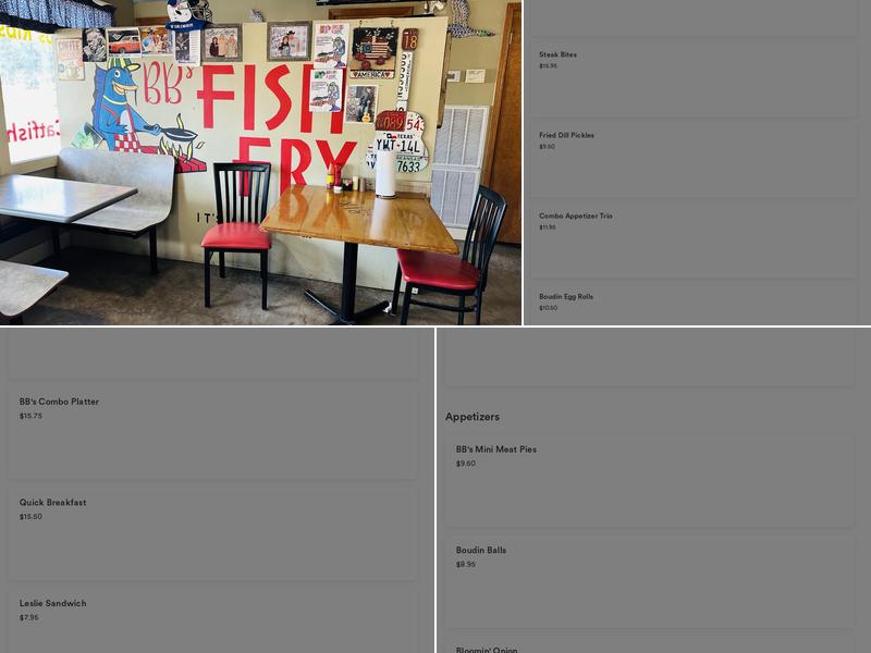 BB Fish Menu