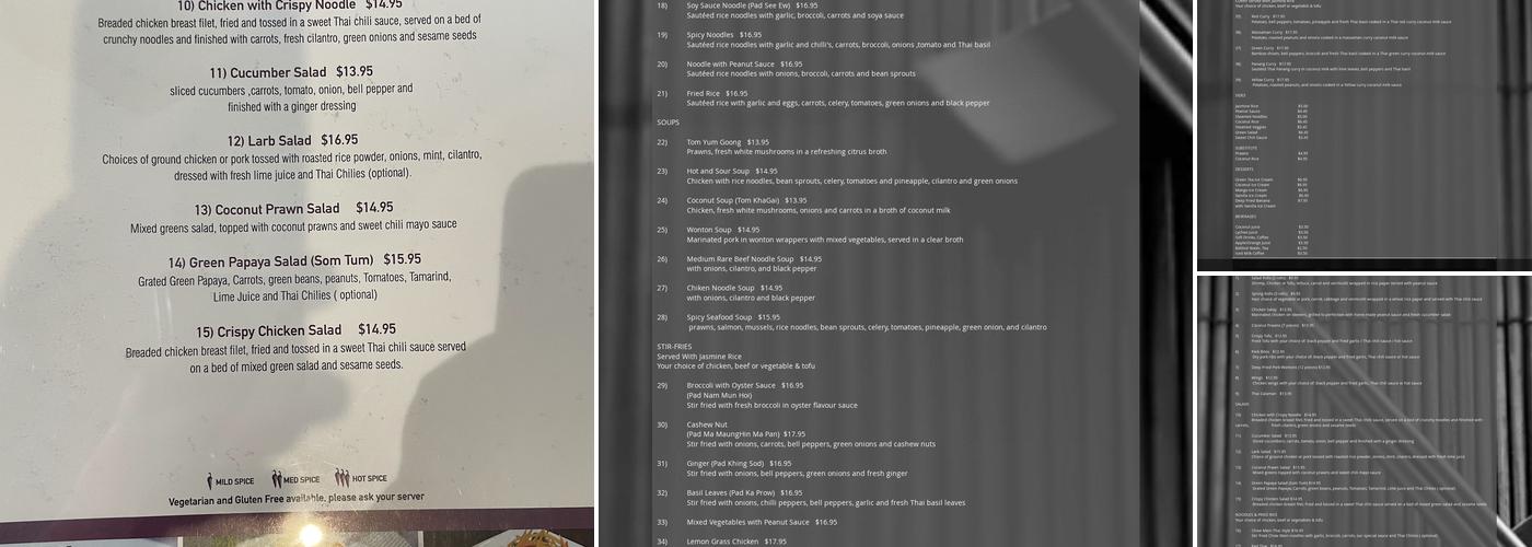 White Elephant Thai Menu