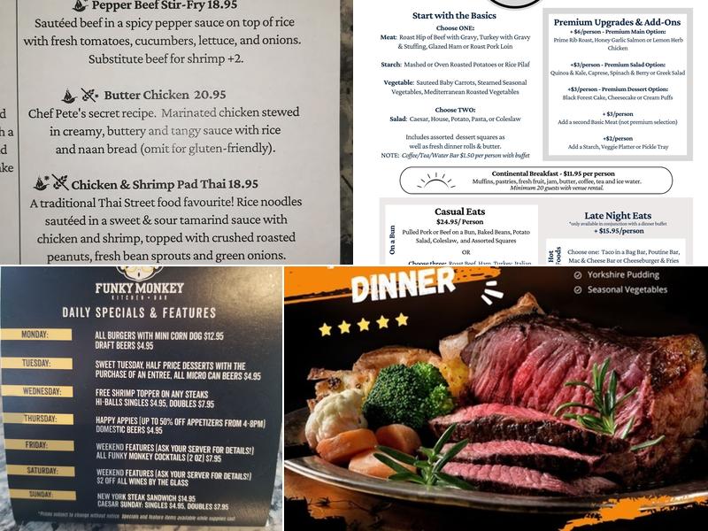 Funky Monkey Kitchen + Bar Menu