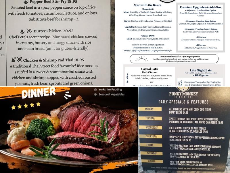 Funky Monkey Kitchen + Bar Menu